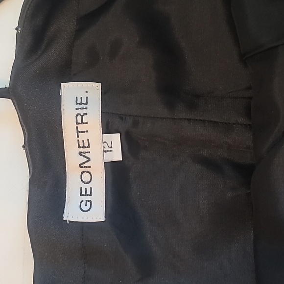 Geometrie vintage black beaded formal dress with spaghetti straps womens size 12 - Picture 3 of 6